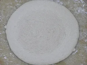 Anhydrit pytlovaný - test roztékavosti Anhydrit pytlovaný - test roztékavosti